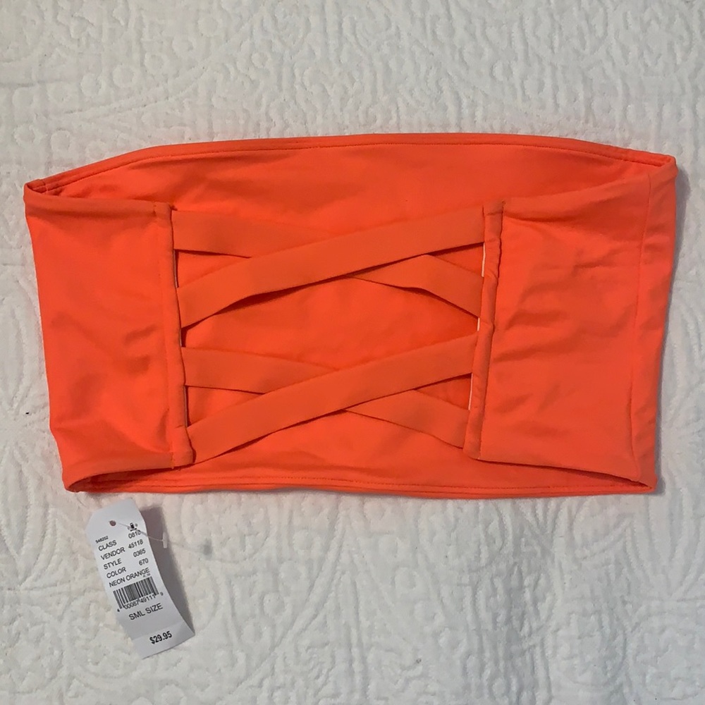 LA hearts bandeau bikini top